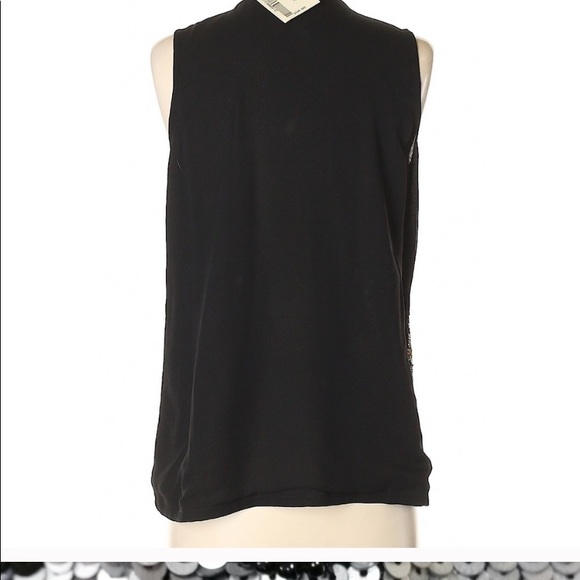 Kay Celine  Matte Sequin Floral Tank Top SM - Picture 5 of 7